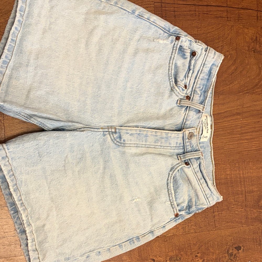 Abercrombie & Fitch Sky Blue High Rise Shorts